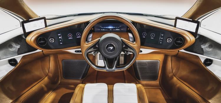 The interior of the car features many one-off touches by HermÃ¨s