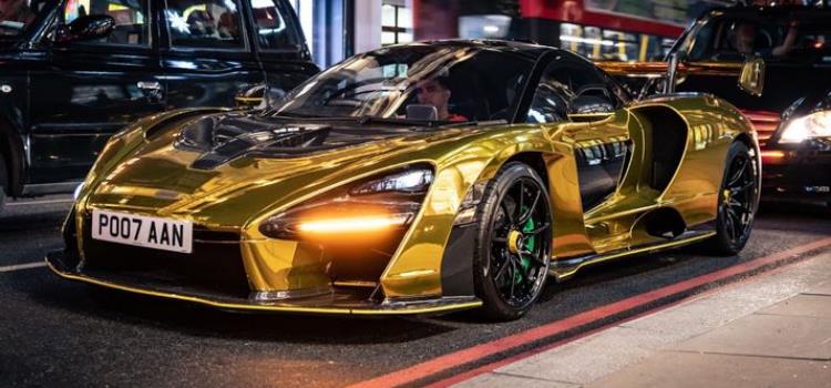 Gold chrome McLaren takes the eye